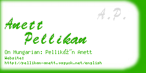 anett pellikan business card